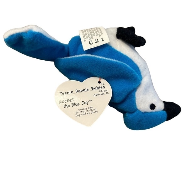 TY Beanie Babies Rocket the Blue Jay Bird Stuffed Animal Plush Toy - Picture 4 of 4
